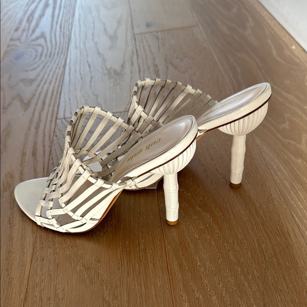 Cult Gaia Ark White Stiletto Heels Size 38